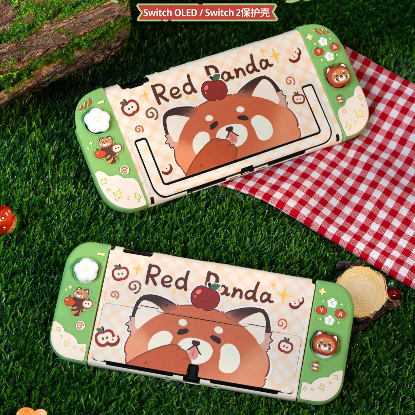 

Cute Panda Switch 2 Silicone Protective Case for Nintendo Switch 2 OLED Detachable Joy-Con Controllers Soft Case Can Be Docked