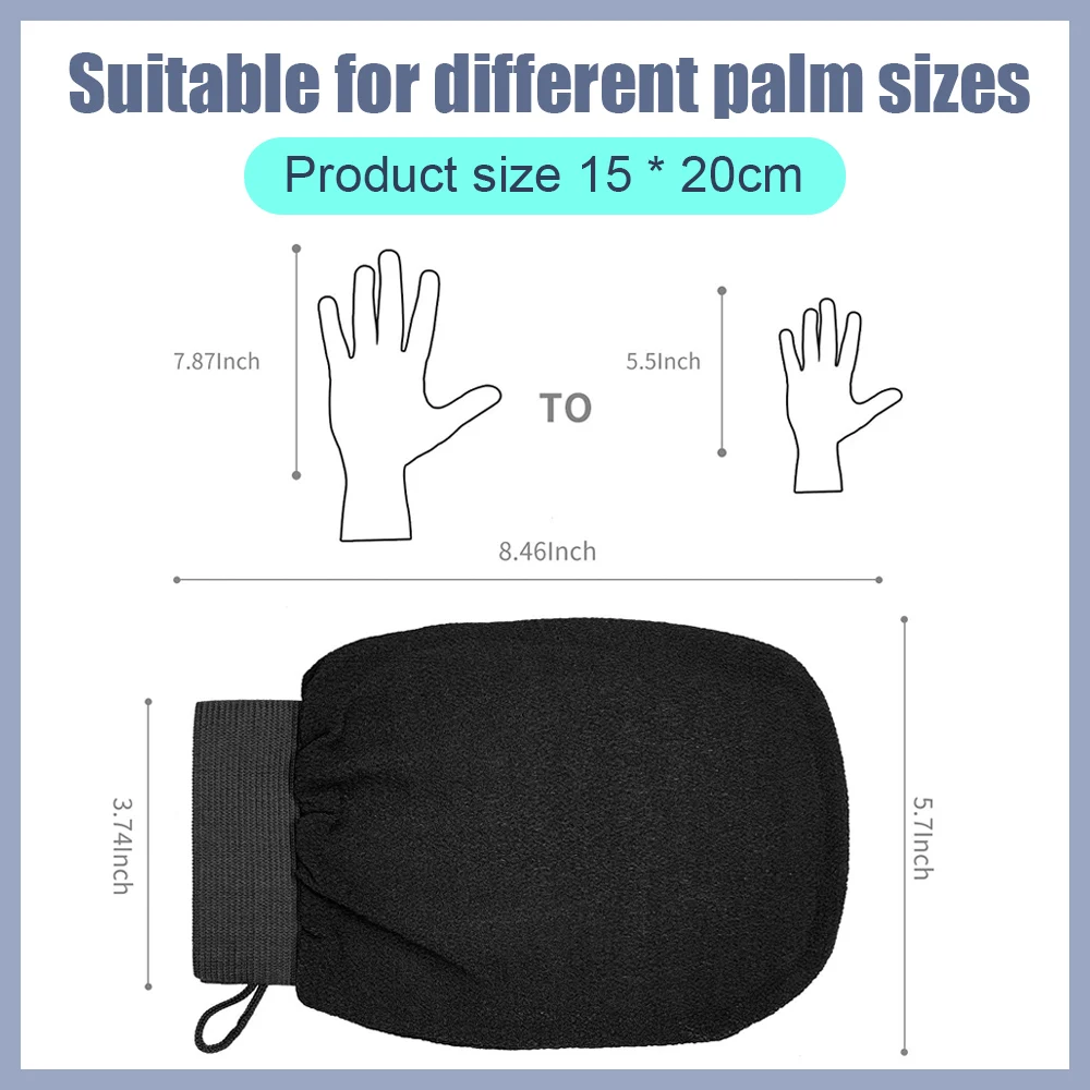 2/4pcs Back Exfoliating Gloves Body Scrub Sponge Skin Massage Gloves Durable Body Deep Cleansing Towels for Exfoliating DeadSkin