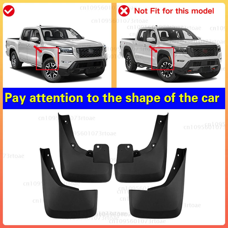Fender Mudguard MuAEF2-Car Mudguards Splash Guards Fender Mud Flaps For Nissan Frontier S/SV 2023 Car Accessories