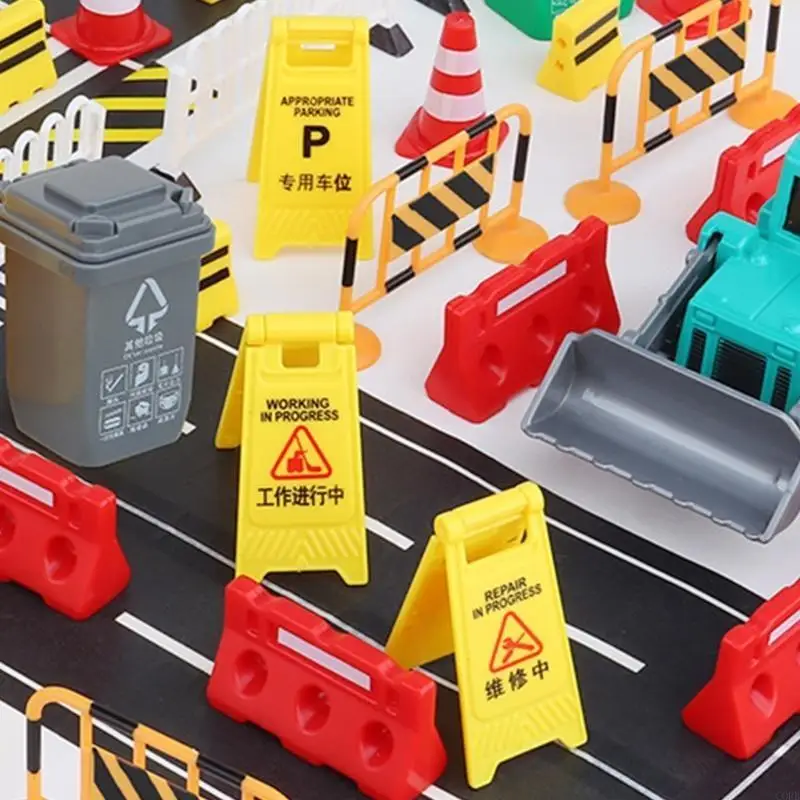 CORB 95/75 Barriere in miniatura per il traffico cittadino per bambini Migliorano l'esperienza apprendimento con disegni e