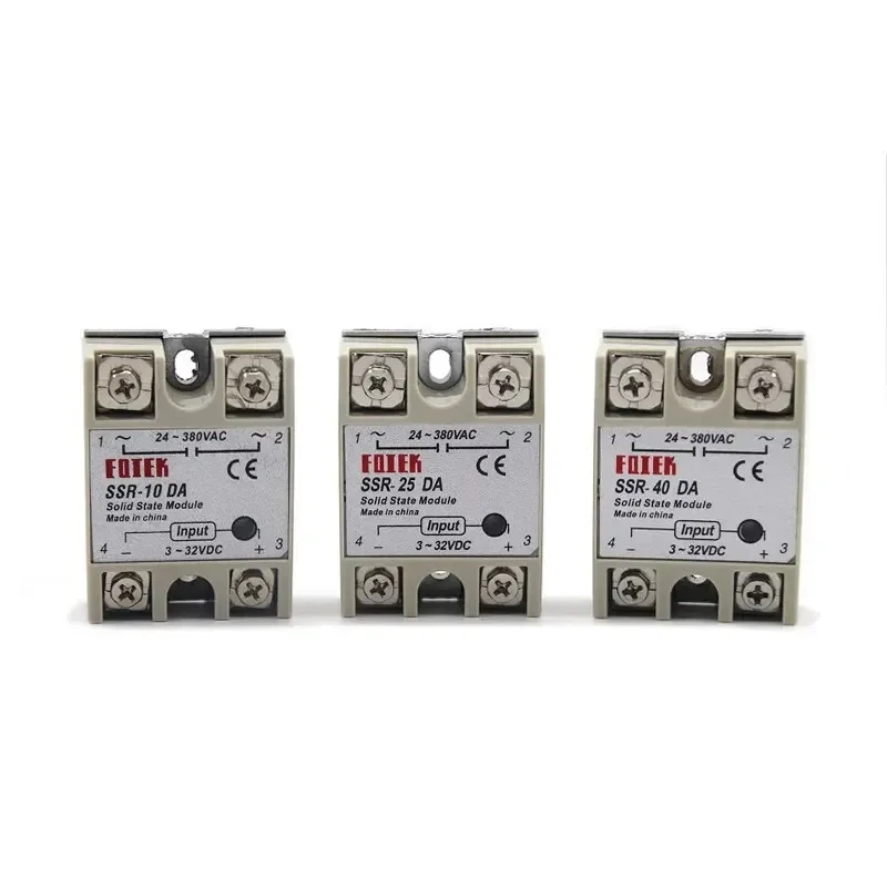 Solid State Relay SSR-10DA SSR-25DA SSR-40DA 10A 25A 40A Actually 3-32V DC To 24-380V AC SSR 10DA 25DA 40DA