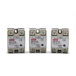 Solid State Relay SSR-10DA SSR-25DA SSR-40DA 10A 25A 40A Actually 3-32V DC To 24-380V AC SSR 10DA 25DA 40DA