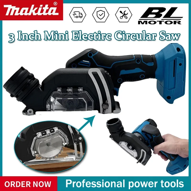 

Makita Cordless Circular Saw 3 Inch Handheld Angle Grinder Rechargeable Cut Off Tool for Cutting Metal Wood Tile Marble Fit 18V