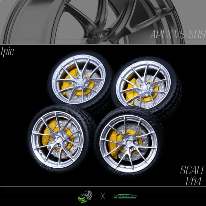 SpeedCG 1/64 Car Modified Wheels 9.4/10/10.5/11/12mm SE110/ Rubber Tires Resin Wheels Suitable for 1:64 Static Car Model Gift