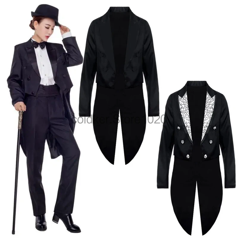 2pcs Men's Classics Tuxedo Suits Set Black Formal Tailcoat for Man Women Fashion Party Wedding Prom Clothing (Jacket+Pants)