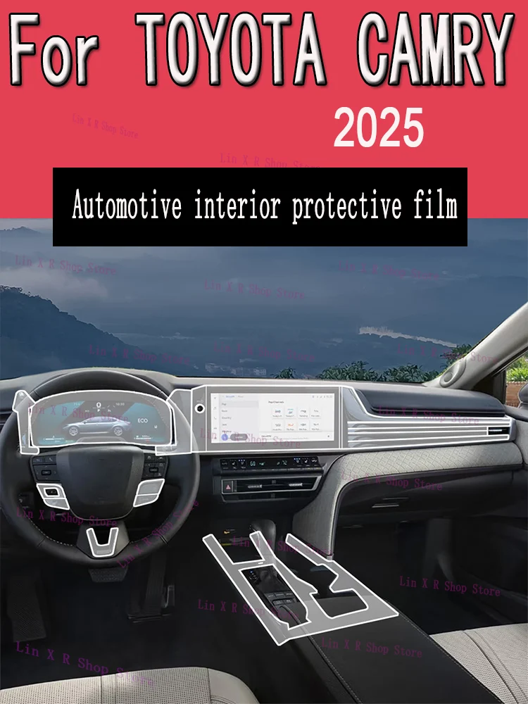 

For TOYOTA CAMRY 2025 Gearbox Panel Navigation Screen Automotive Interior TPU Protective Film Cover Anti-Scratch Sticker