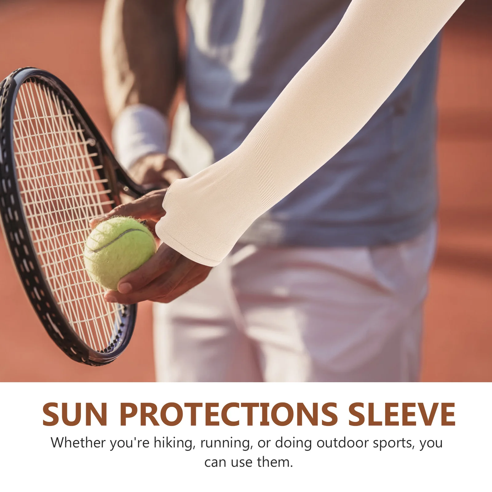 4Pairs Sun Protection Arm Sleeves Uv Blocking Cooling Outdoor Sports Cuff Sleeves Anti-Slip Cycling Athletic Arm Cover