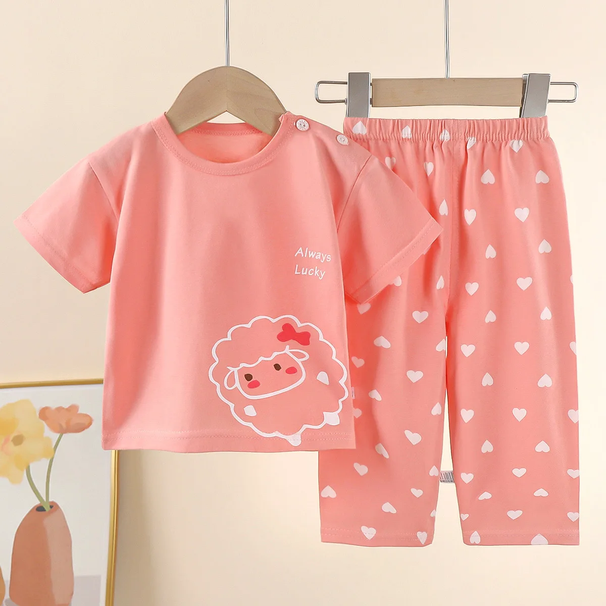 Children Underwear Set Pure Cotton Summer Autumn New Boys Long-sleeved Pajamas Girls Home Clothing Children\'s Clothing