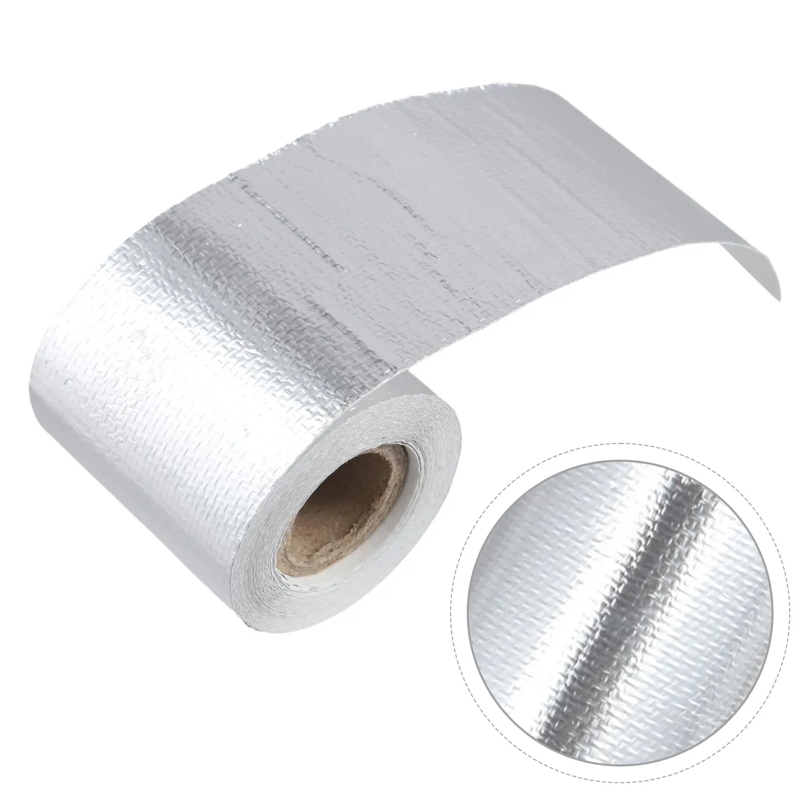 5m Aluminum Foil Tape High Temperature Heat Insulation Shield Wrap Tape Bandage Car Exhaust Header Pipe Wrap Heat Shield Tape