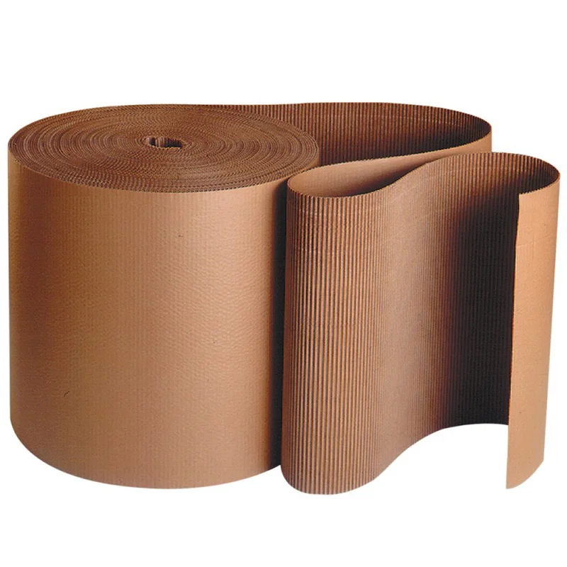 

Corrugated Cardboard Roll, 15" x 250', Single Face, A-Flute, Kraft, Flexible Wrap for Protecting Glass, Metal and Other Fragile