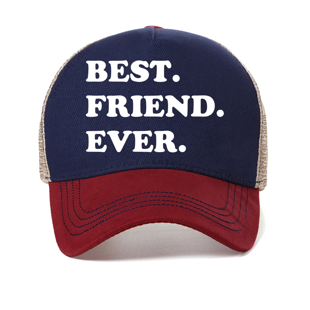

Funny best friend ever print baseball cap Summer casual Style Graphic Streetwear mesh hat adjustable trucker hats