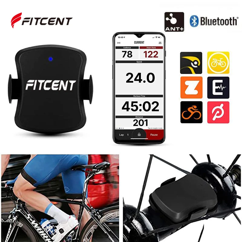 Wireless Bike Cadence Sensor Bluetooth ANT+ Cycling Bicycle Speed Sensor Waterproof for Zwift Elite HRV Endomo Bike Computers