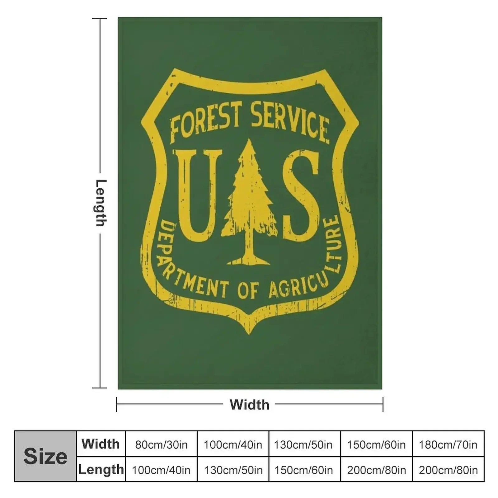 Forest Service Vintage Emblem Throw Blanket Soft Beds halloween for babies Designers Nap Decorative Sofa Blankets