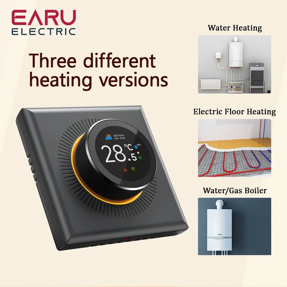 EARU Tuya Wifi Smart Knob Temperature Controller Digital Display Electric Floor Heating Water Gas Boiler for Alexa Google Home