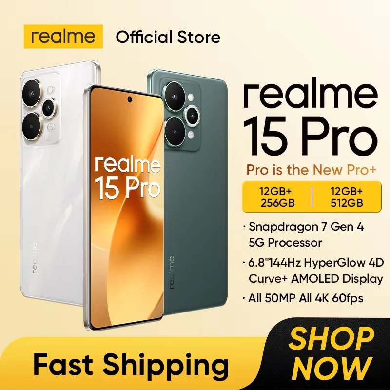 realme 15 Pro 5G Smartphone Snapdragon 7 Gen 4 Chipset 7000mAh Battery 80W Charge 6.8