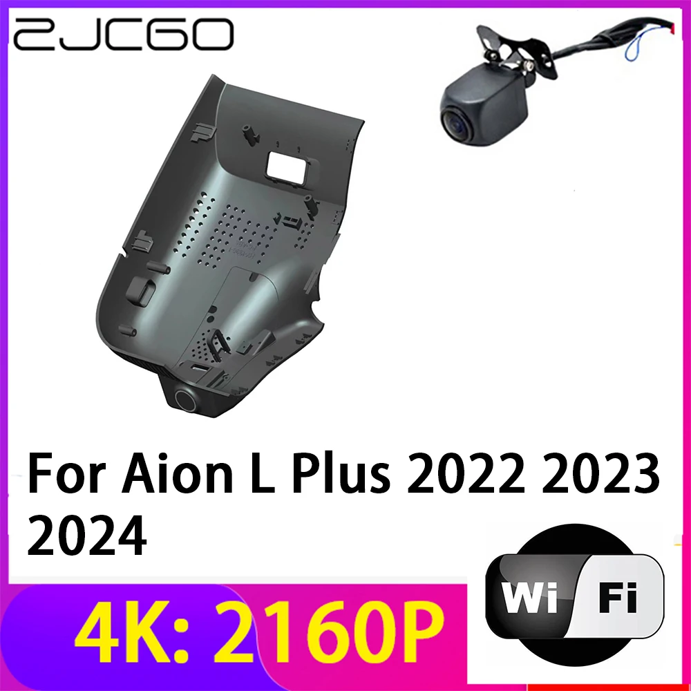 ZJCGO 4K 2160P Dash Cam DVR Car Camera 2 Lens Recorder Wifi Night Vision for Aion L Plus 2022 2023 2024