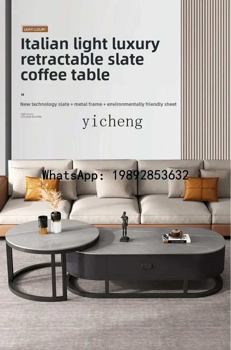 z7 rock slab coffee table light luxury simple modern small coffee table combination household living room balcony small