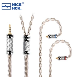 NiceHCK SilverCat 8 núcleos aleación chapada en plata Cable audiófilo HIFI 3,5/2,5/4,4mm MMCX/0,78mm 2 pines para KATO Yume2 MK4 F1 IEM