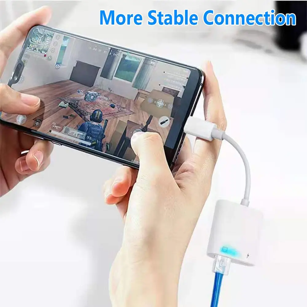 Connection Mobile Phone Adapter Type-C to RJ45 Port Ethernet Converter PD Charging Network Card For Xiaomi Huawei