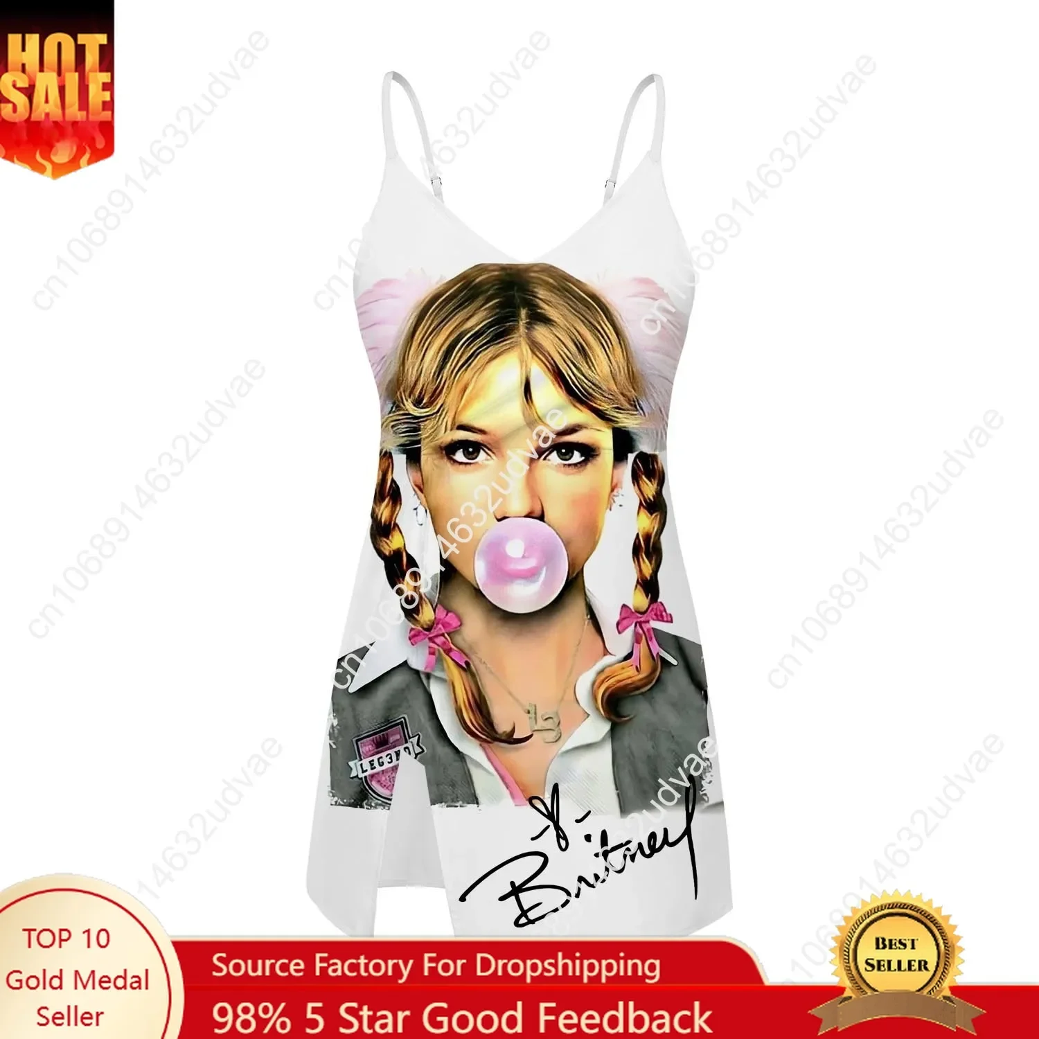 Britney Spears Sling Dress Swimsuit Womens Bathing Suits Personalized Fashion Swimwear Pool Party Bikini Custom Made Beachwear