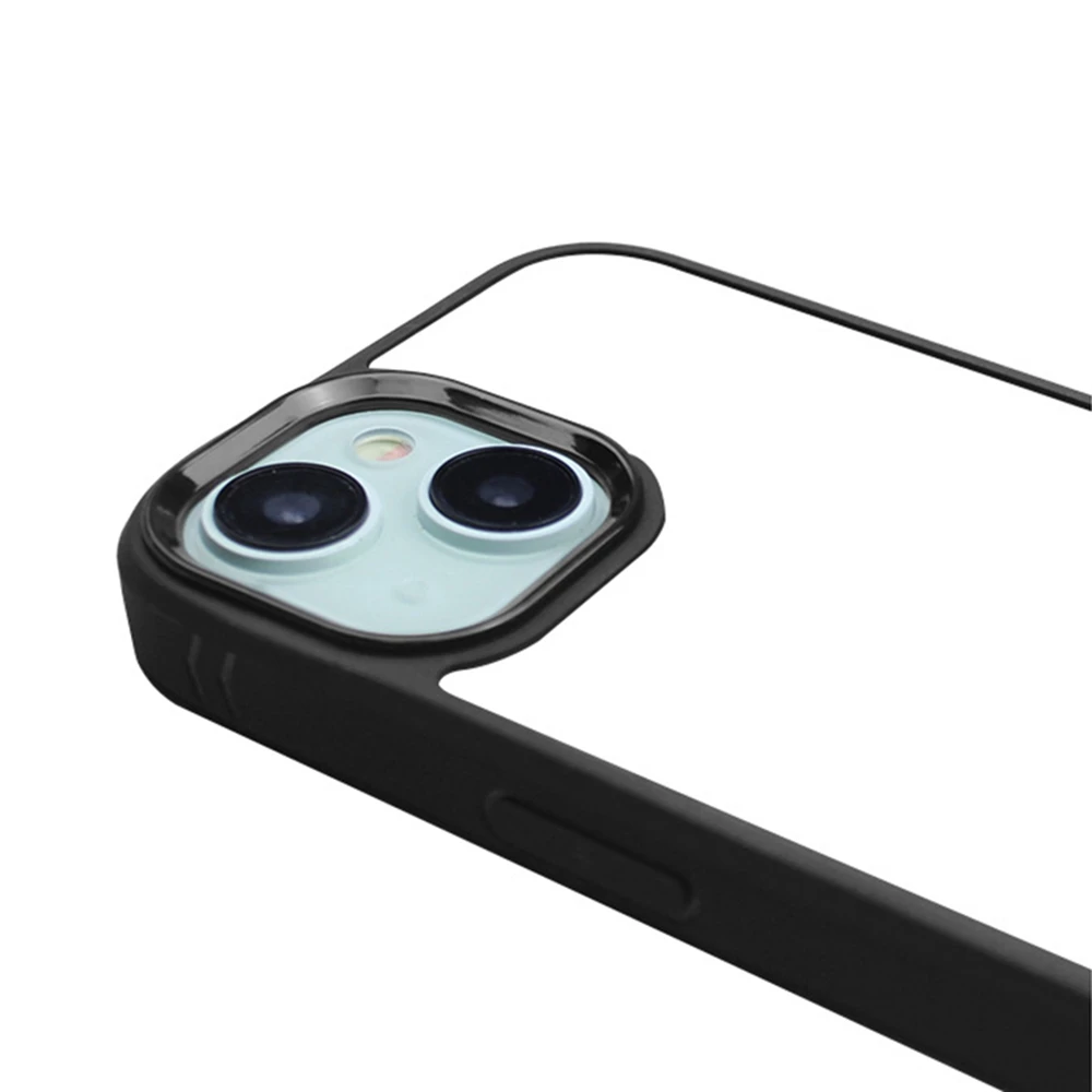 10Pcs For iPhone 15 Case DIY Blank Heat Transfer TPU + PC Phone Back Cover with Magnetic Ring