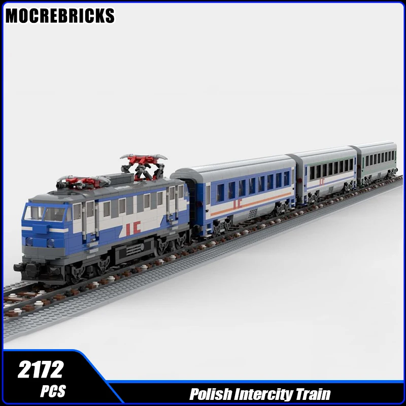 

MOC-166158 City Railway Polish Intercity Freight Train Building Blocks Assembly Model Brick Toy Children's Christmas Gifts