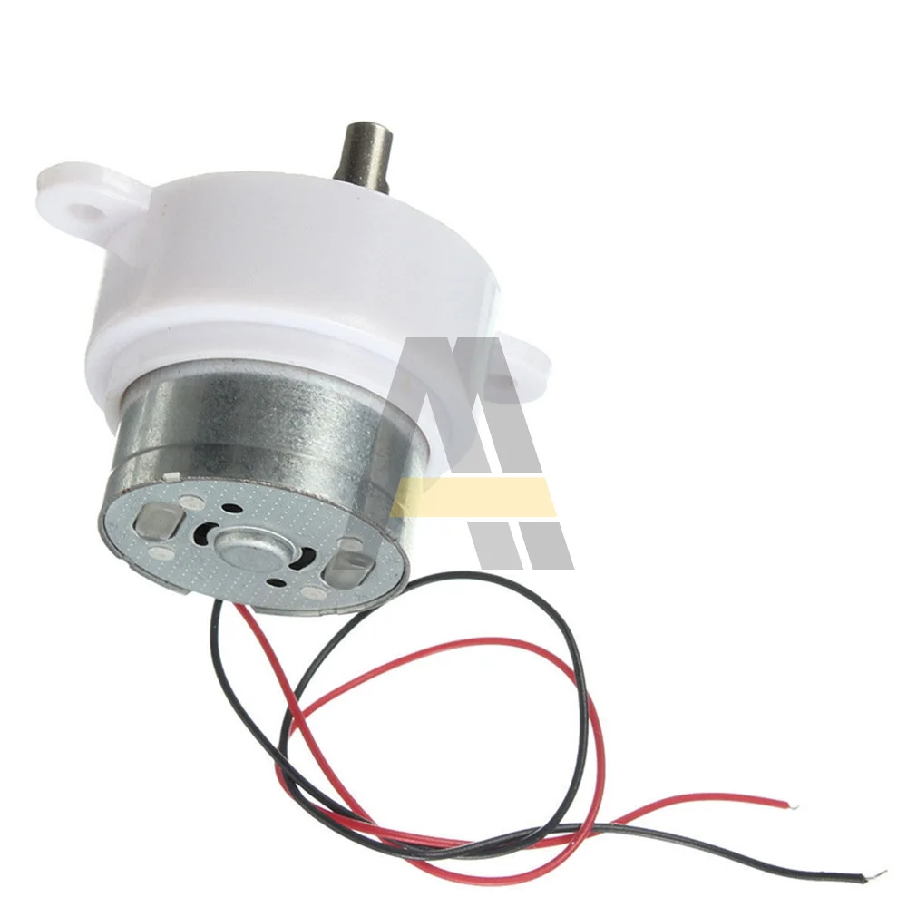 12V 2 Wires Electric Geared Motor DC Motor High Torque Gear Motor Geared Box S30K Reduction Motor 7.5RPM for Electronic Toys Fan