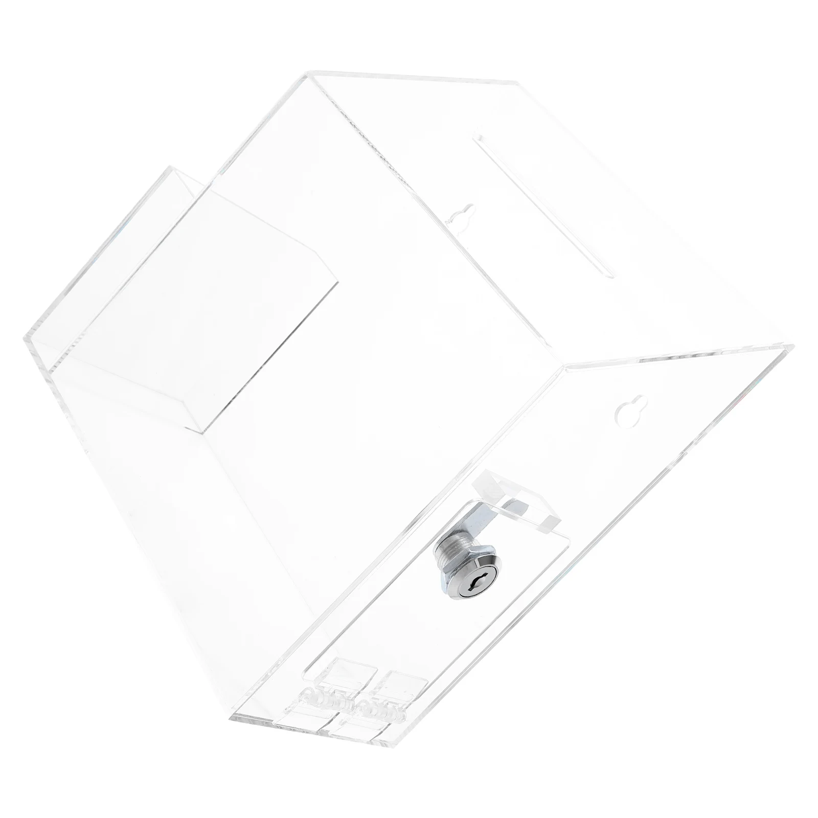 

Acrylic Ballot Box Business Card Holder Donation Boxes for Money Trading Office Accessory Transparent
