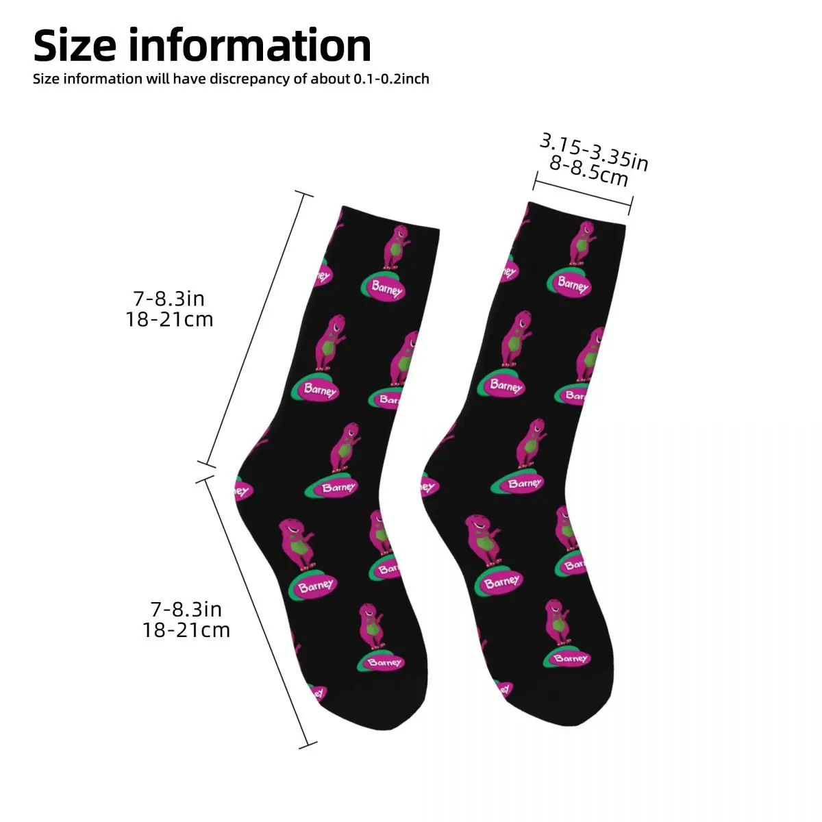 Nuovi calzini da uomo Casual Cute barey Friends Cartoon Dinosaur Sock Sport calzini da donna primavera estate autunno inverno