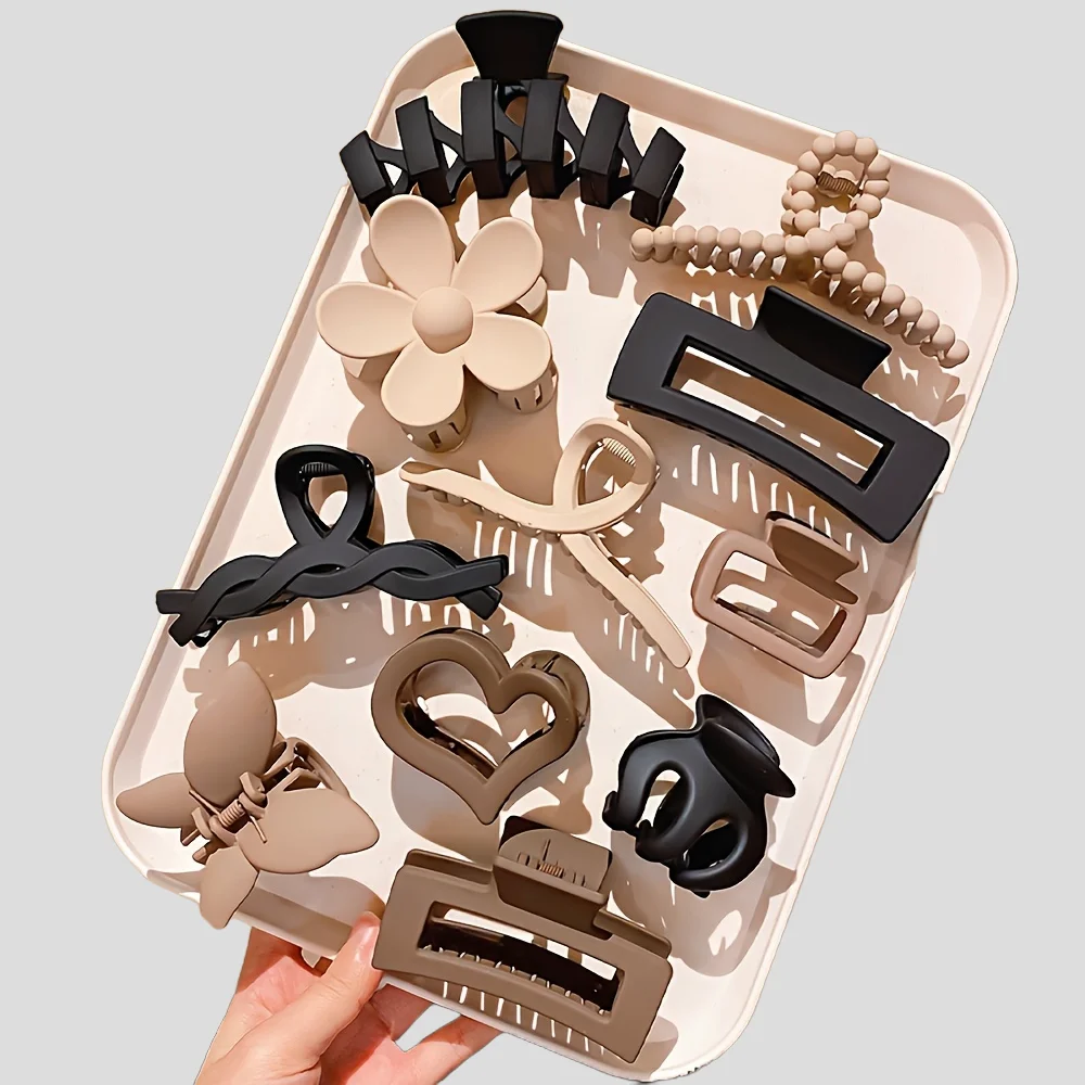 

11 pcs/set of Fashionable and High-End Hair Claws Suitable for Cute Girls, Fashionable Women’S Hair Accessories