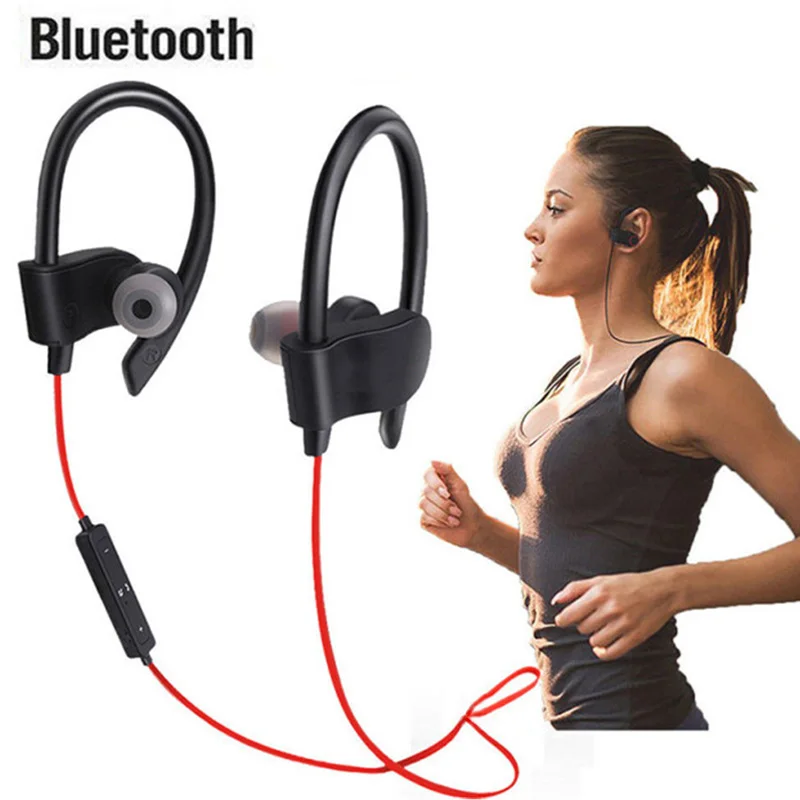 

Bluetooth 4.2 Earphones Upgraded In-ear Headphones Super Bass Earbuds Sweatproof Sport Headset with Handsfree Mic For Smartphone