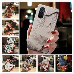 3D Relief Phone Case For Nothing Phone (1) Case Phone One Floral Silicon Cover For NothingPhone 1 Phone1 One Case Fundas Coque