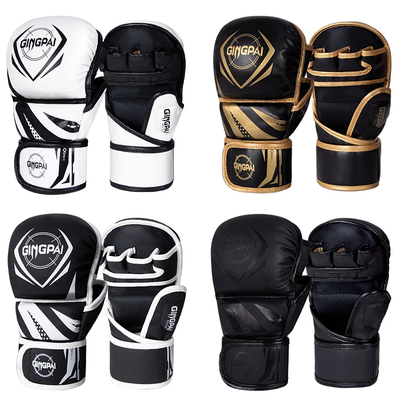 MMA boxing gloves half finger gloves adult men's Sanda Muay Thai combat training professional women's combat punching bags