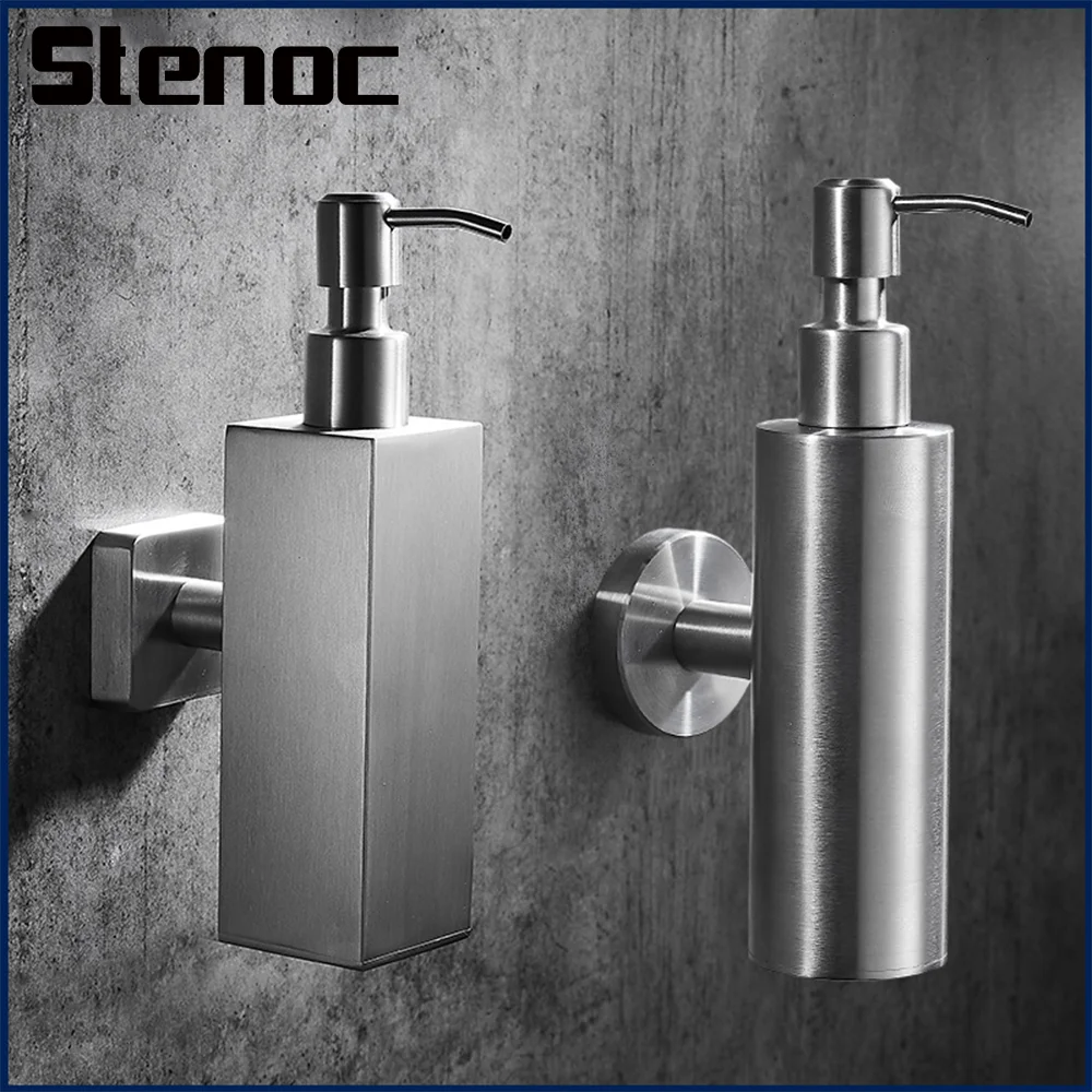 

New 304 Stainless Steel Wall Mounted Liquid Soap Dispenser Liquid Hand Soap Dispenser Liquid Soap Organize Bathroom Accessories