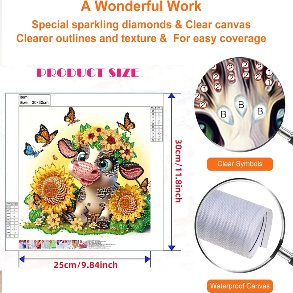 30*30CM 5D DIY Partial Special Shaped Drill Diamond Painting Gnome Kit Home Decoration Art Craft Christmas Painting