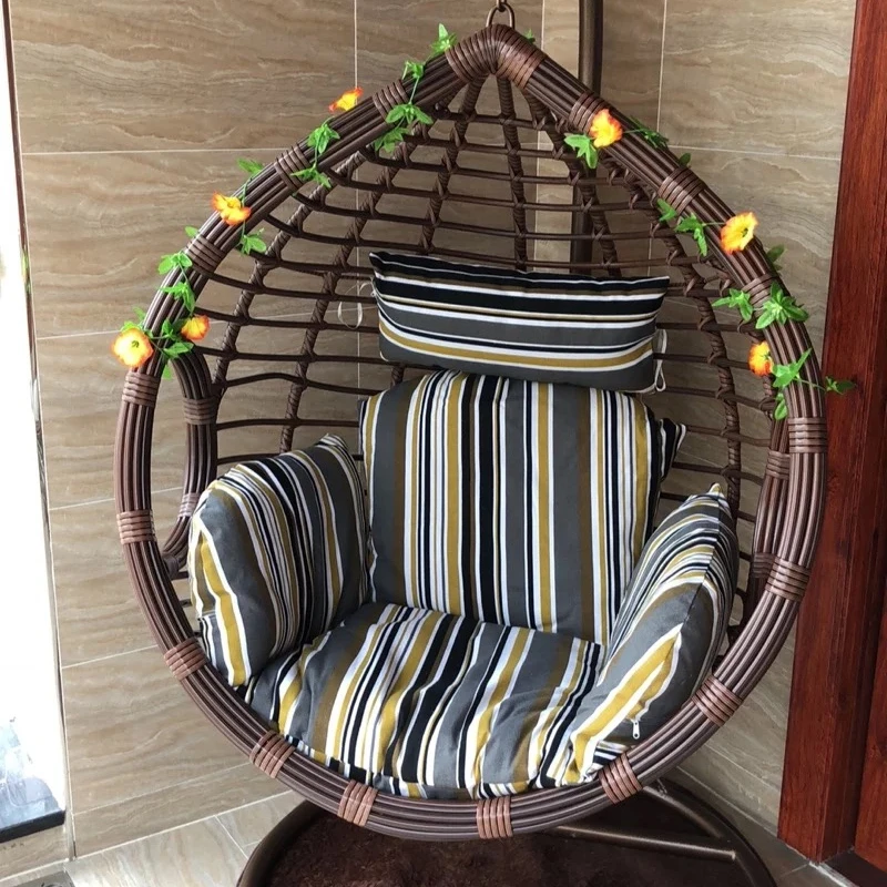 Round hanging basket indoor and outdoor leisure rocking chair swing rattan chair single bird's nest hanging chair cradle