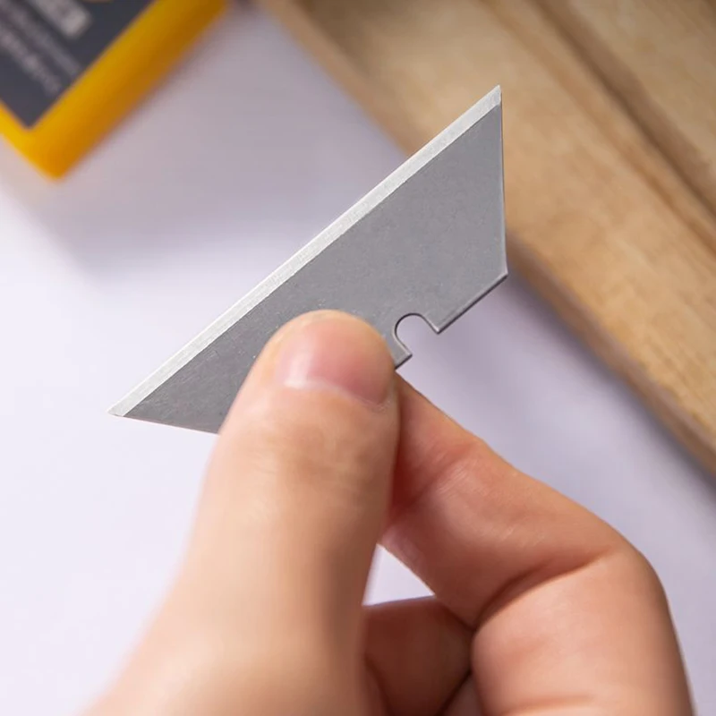 Cuchillas de cuchillo de utilidad SK4, cuchillas de corte de caja de acero con caja de plástico, cuchillas estándar para reemplazo de cuchillos de utilidad, 10 Uds.