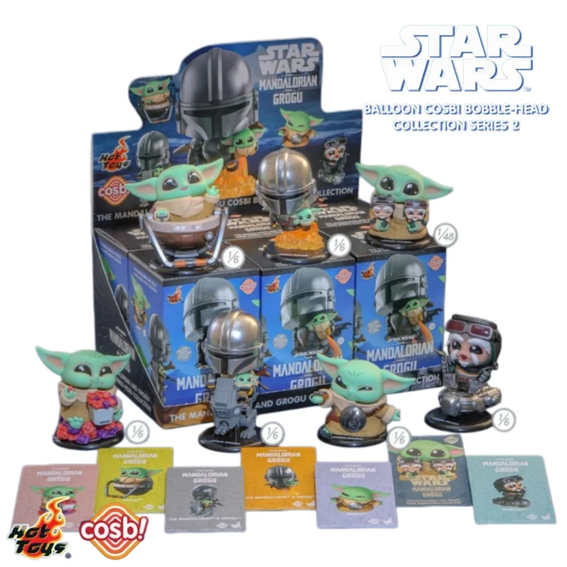 

Hot Toys Star Wars The Mandalorian And Grogu Blind Box Cosbi Bobble-Head Collegion Model Ornament Toy Mystery Box Gift