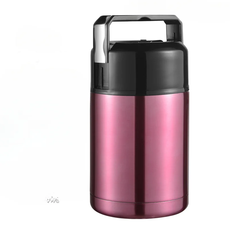 NONE Große Kapazität 800 ML/1000 ML Thermos Lunch Box Tragbare Edelstahl Lebensmittel Suppe Behälter Vakuum Flaschen Thermoskannen tasse 3