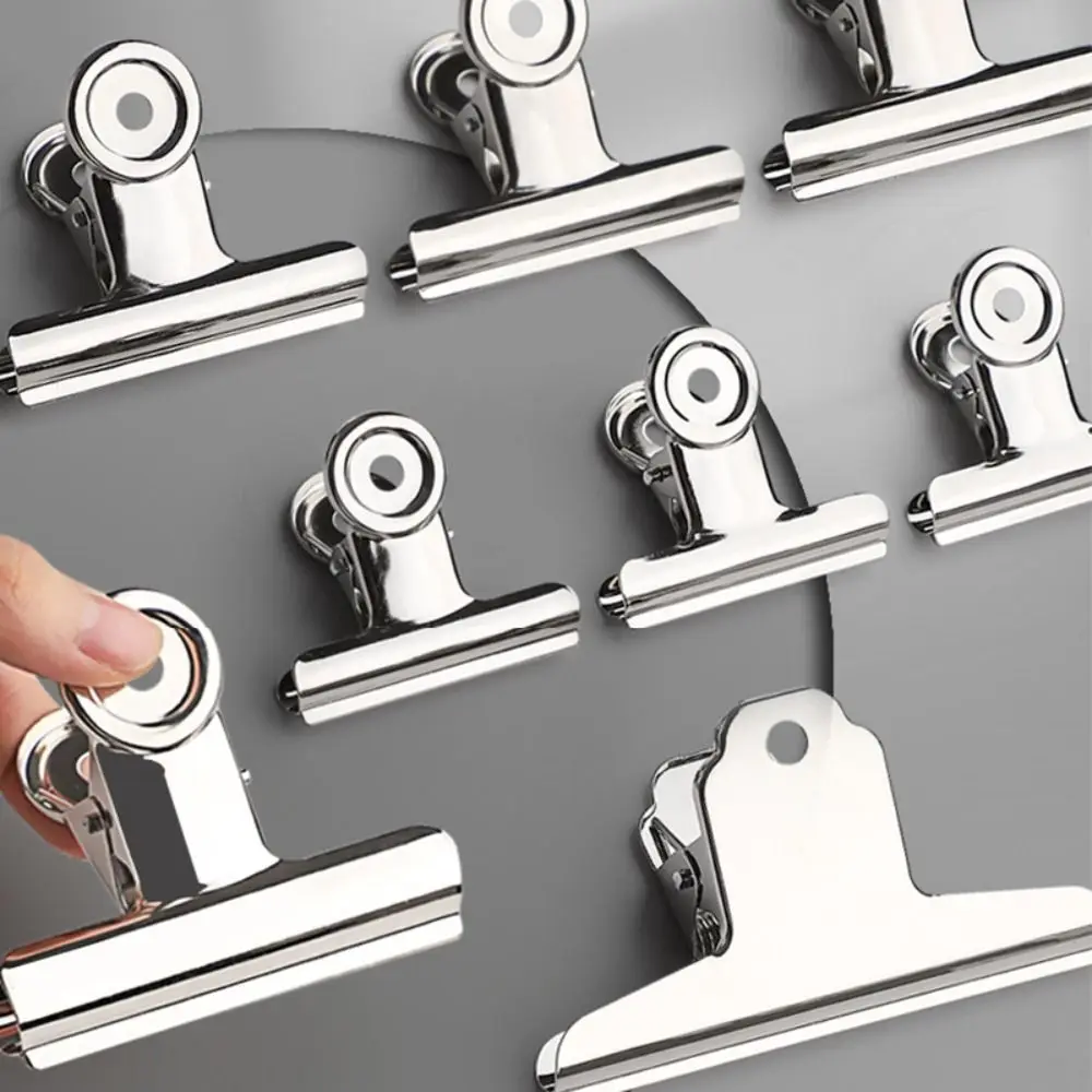 Simple Stainless Steel Round Clip Universal Metal Stationery Clip Mountain Shaped Clip Students