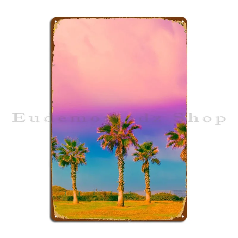 

Тропический пляж с ладонью, металлический плакат с табличкой, Настенный декор, дизайн, символ гостиной, жестяной плакат