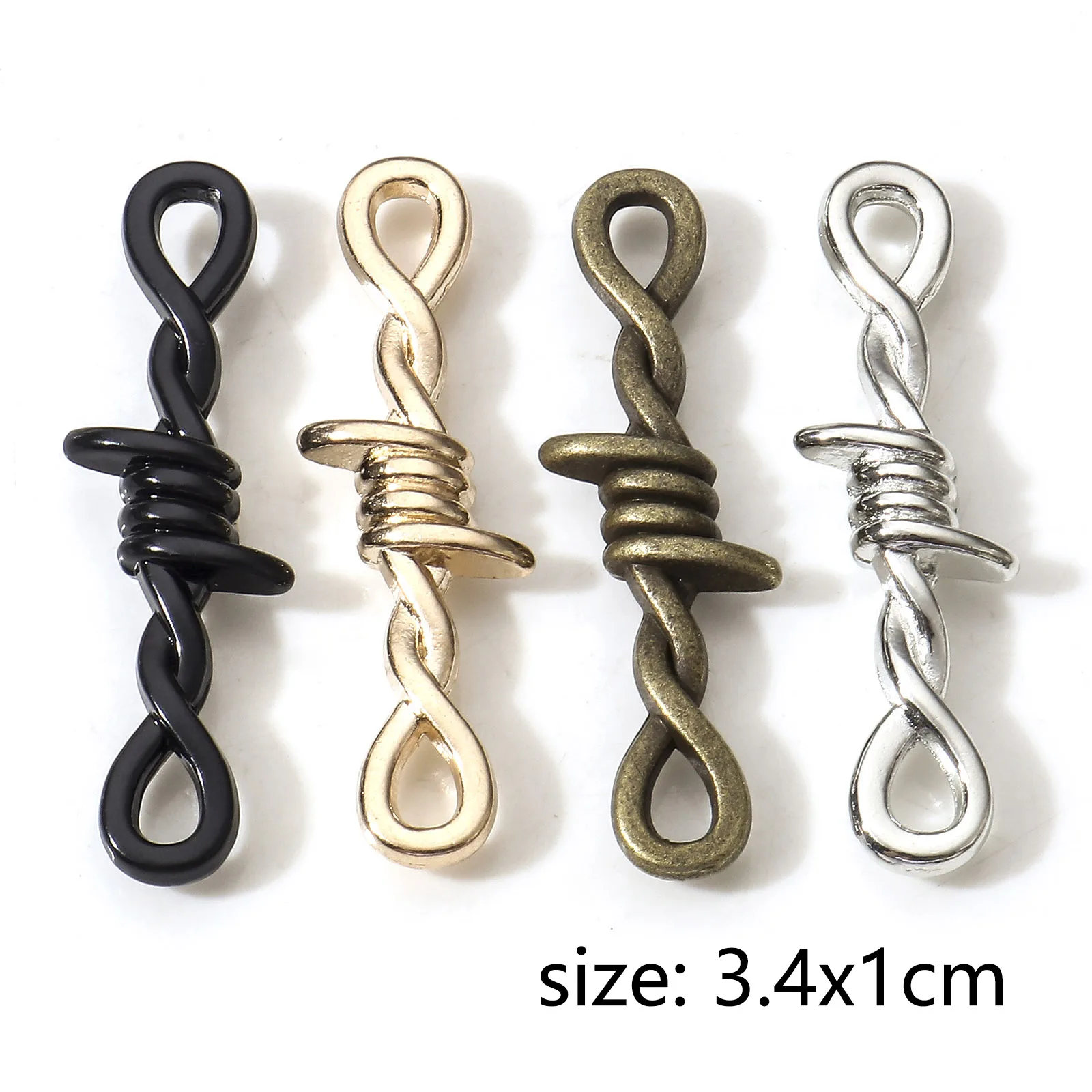 20pcs Gothic Style Connectors Multicolor Infinity Symbol Charms DIY Jewelry Making Pendants Necklace Bracelet Findings 3.4cmx1cm