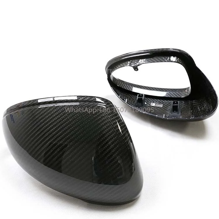 

for Porsche Macan Dry Carbon Fiber Rearview Cover Cap M Style Clip On.