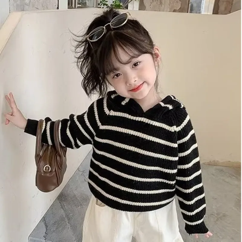 Children Winter Clothes Girl Clothing For Girls Knitwear Sweater Children\'s Top Knit Child Female Sweaters Suit Kids 8 -10 Years