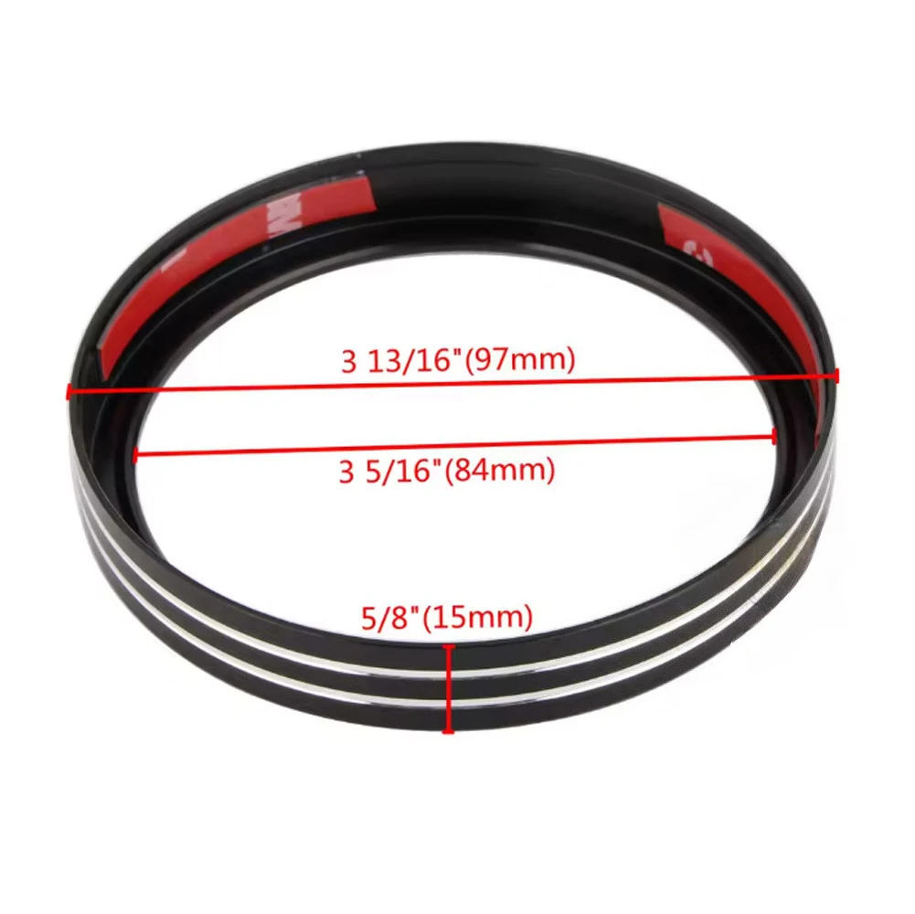 Embellecedor de velocímetro de motocicleta, anillo embellecedor de bisel de aluminio para Harley Sportster 883 1200 Dyna Street Bob Low Rider Road Glide negro