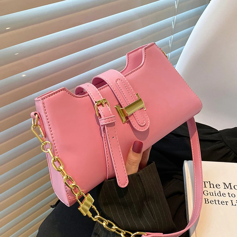 French Underarm Bag Women's Summer 2023 New Light Luxury PU Zipper Crossbody Bag Solid Color Fashion Single Shoulder Square Bag