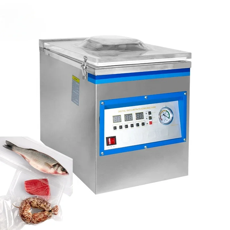 DZ-260 Hot Selling Customized Commercial Automatic Single Chamber Sealer Fruit Food Meat Beaf Seafood Vacuum Packaging Machine