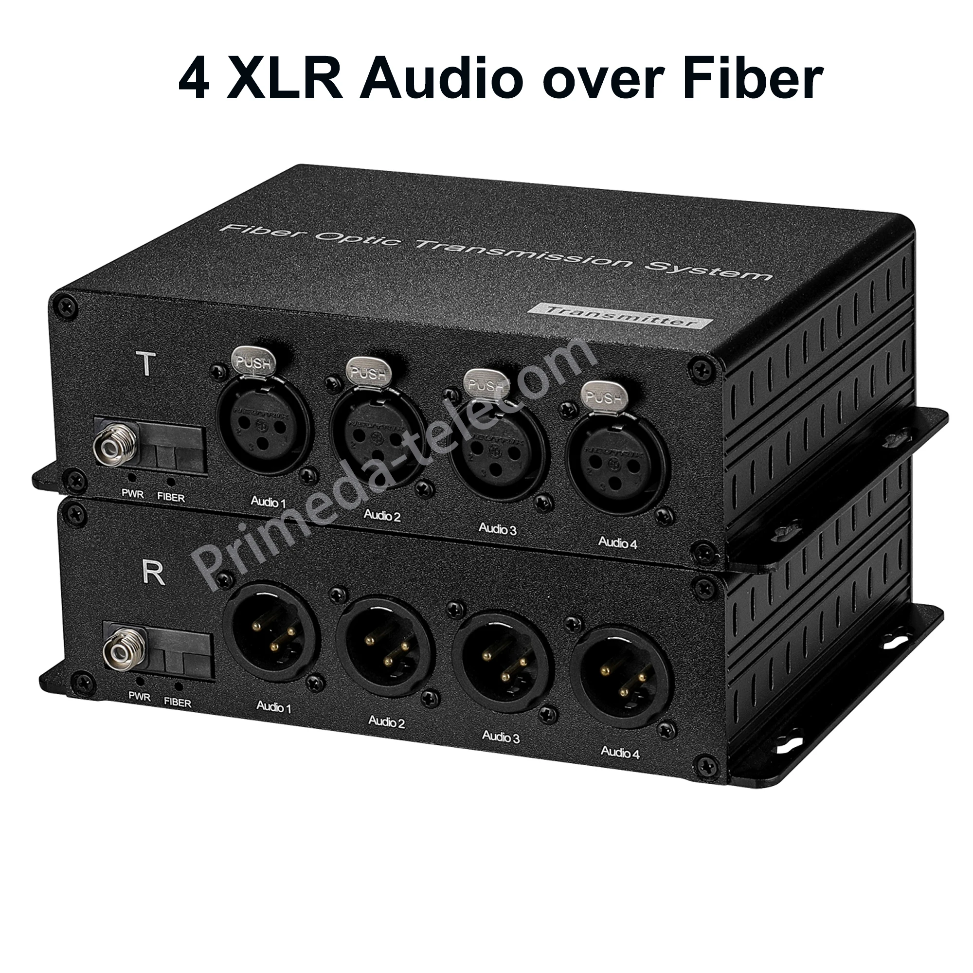 

Mircophone XLR Audio Fiber Converters, 3 Pin Balanced Audio over Fiber Extenders Broadcast quality, Singlemode Fiber 20Km,1 Pair