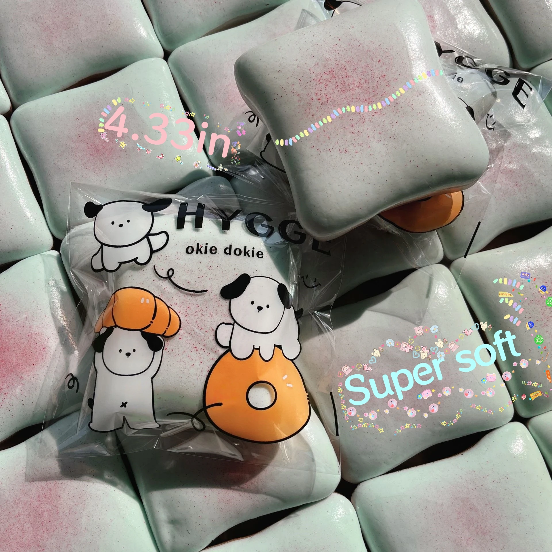 Sticky Toast Cake Stress Langzaam Stijgende Speelgoed Squishy Brood Zintuiglijke Kalmerende Fidget Speelgoed Voor Volwassen Kinderen Geschenken Kerst Verjaardag