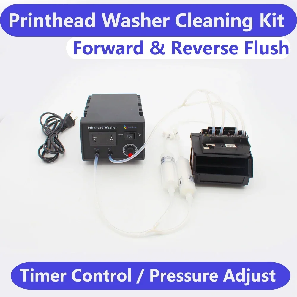 DTF testina di stampa rondella Cleaner Flush Machine Clean Kit Flusher per Epson L1800 L805 1390 XP600 DX6 i3200 testina di stampa sblocco sblocco